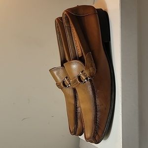 Steve Madden tan leather horsebit loafers size 11.5